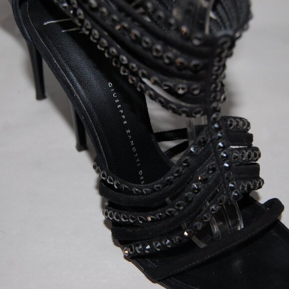 EU37/US7❤️ Giuseppe Zanotti Suede High Heels GLADIATOR SANDALS BOOTS ITALY - Picture 14 of 15